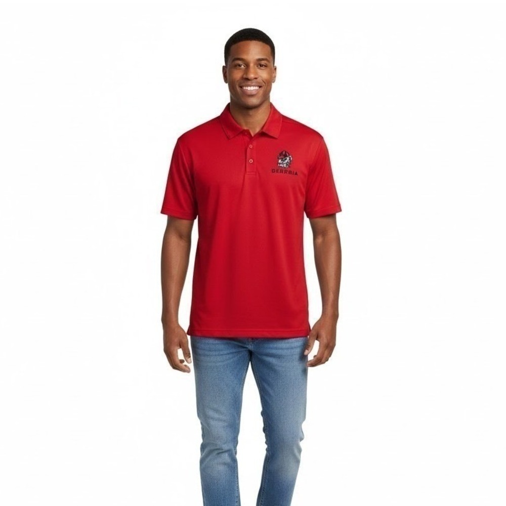 Hanes Red Georgia Bulldogs Embroidered Polo Shirt Mens - Size 3XL